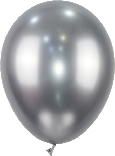 空飄12"圓型氣球-金屬銀