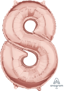 26" 玫瑰金數字: 8 (45*66CM)(36603