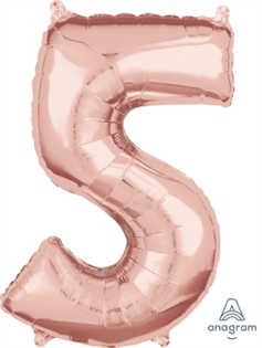 26" 玫瑰金數字: 5 (45*66CM)(36600