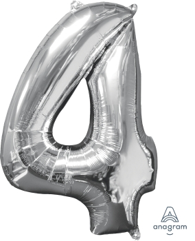 26" 銀色數字: 4 (45*66CM)(31958)