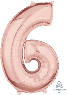 26" 玫瑰金數字: 6 (45*66CM)(36601