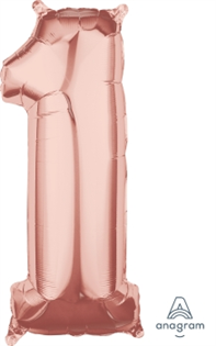 26" 玫瑰金數字: 1 (27*66CM)(36594