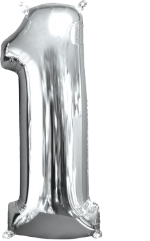 26" 銀色數字: 1 (27*66CM)(31955)