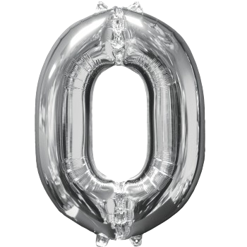 26" 銀色數字: 0 (50*66CM)(31954)