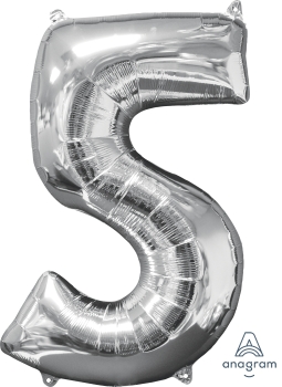 26" 銀色數字: 5 (45*66CM)(31959)