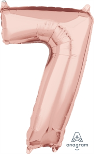 26" 玫瑰金數字: 7 (45*66CM)(36602